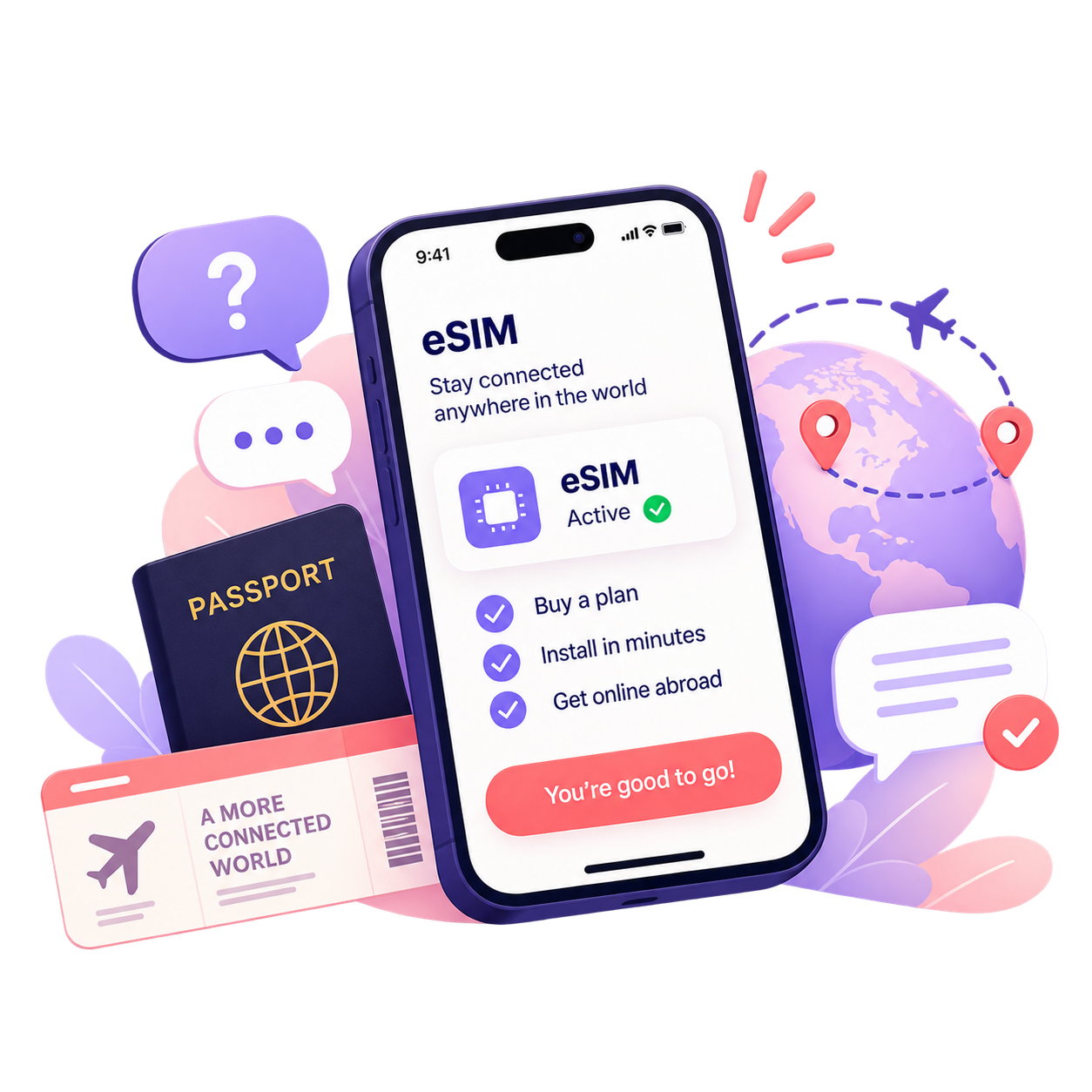 Travel eSIM ready to connect around the world